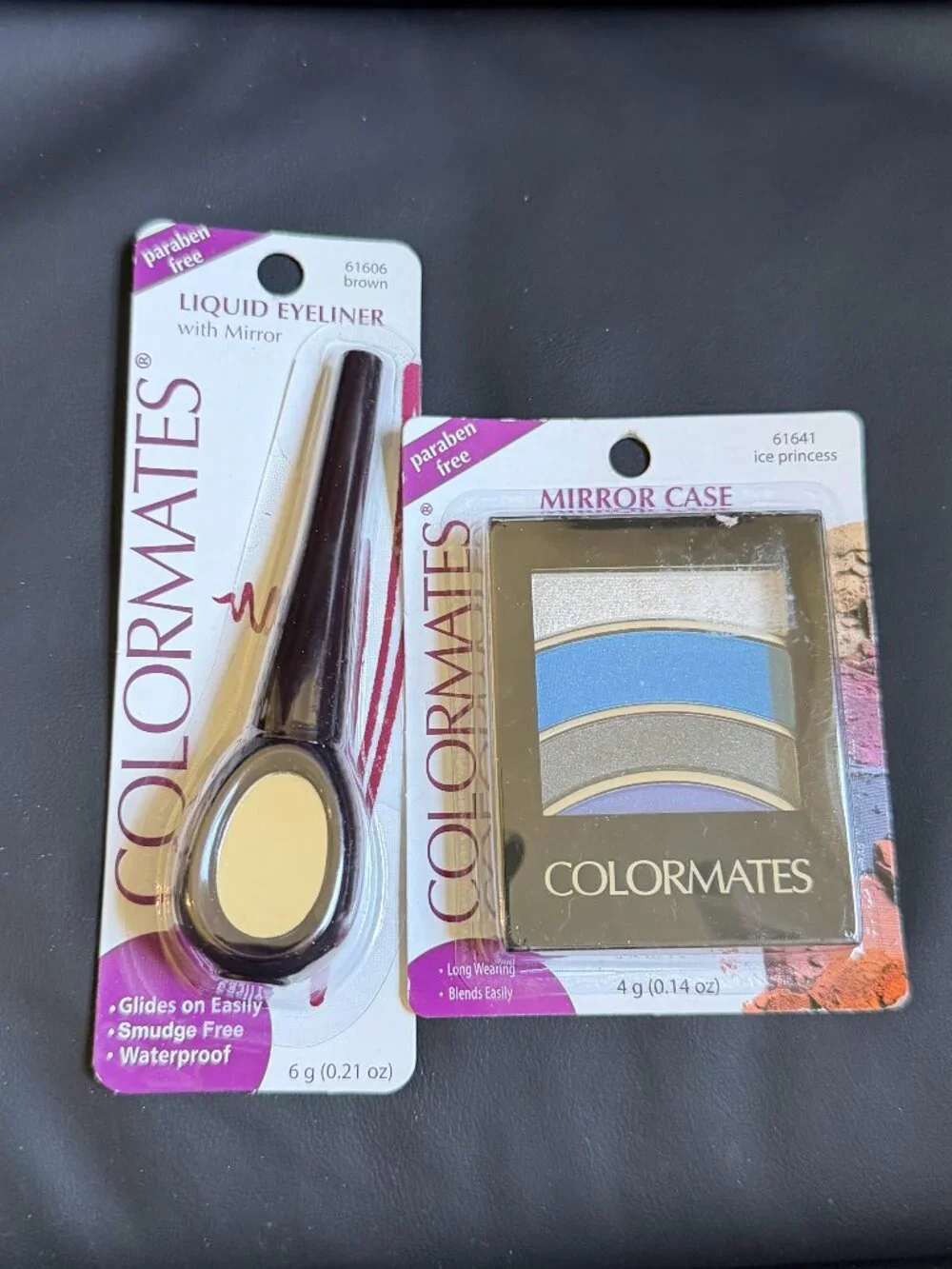 Colormates 61606 Brown Liquid Eyeliner & 61641 Ice Princess Eyeshadow w/ Mirror